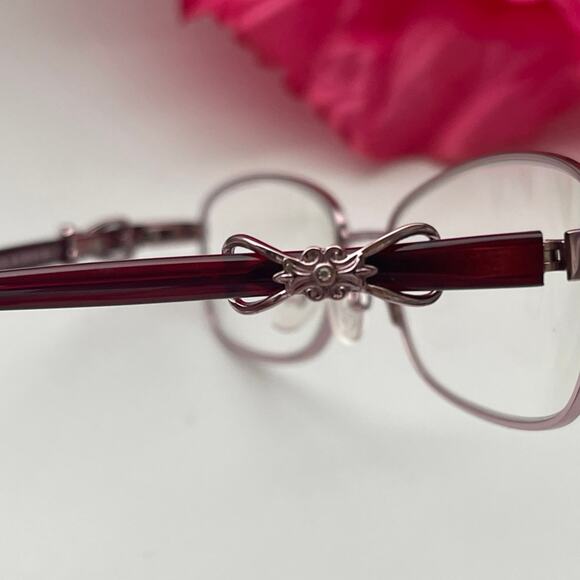 Roberto Steffani RSS 08 COL 30 Eyeglasses Frames Red Pink Square - Picture 3 of 9